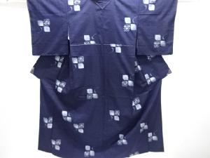 クリスマスセール大特価品　未使用品　草葉に花模様織り出し手織り真綿小千谷紬着物